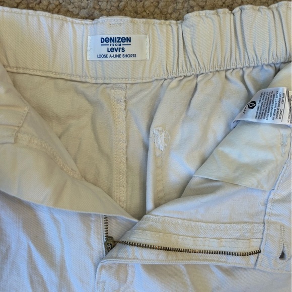 Denizen From Levi's Loose A-Line Shorts Size 16 Off-white/white - Picture 10 of 10
